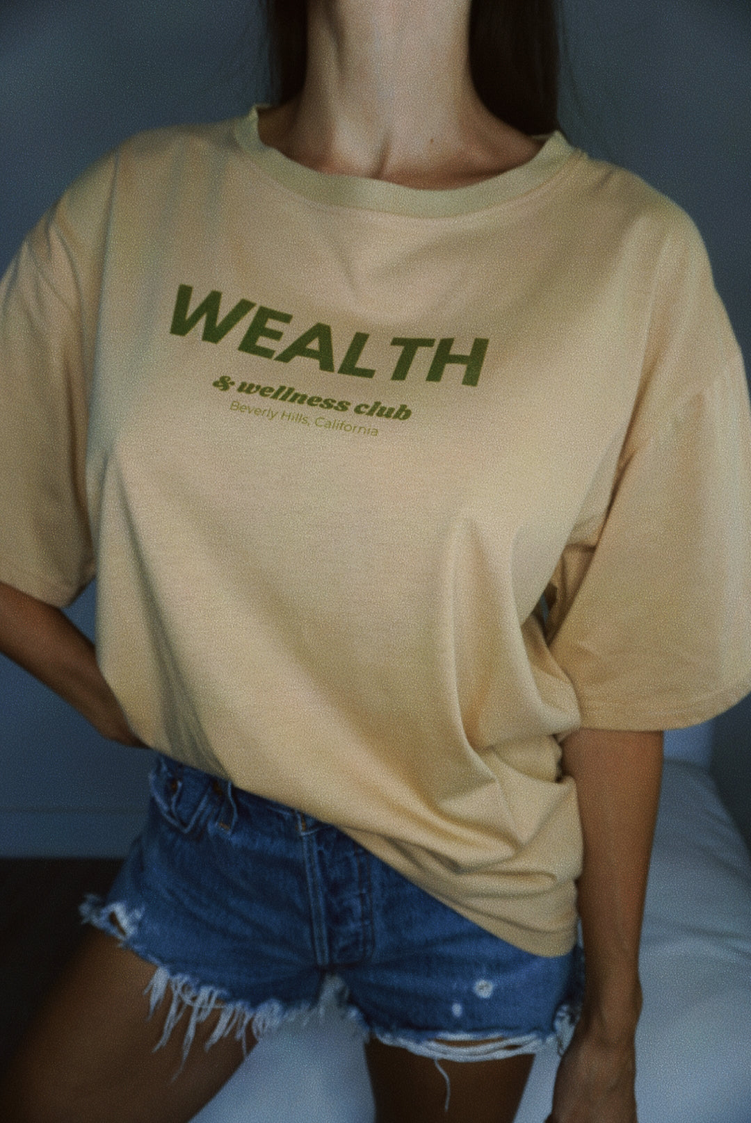 Wealth & Wellness Oversized Tan T-Shirt