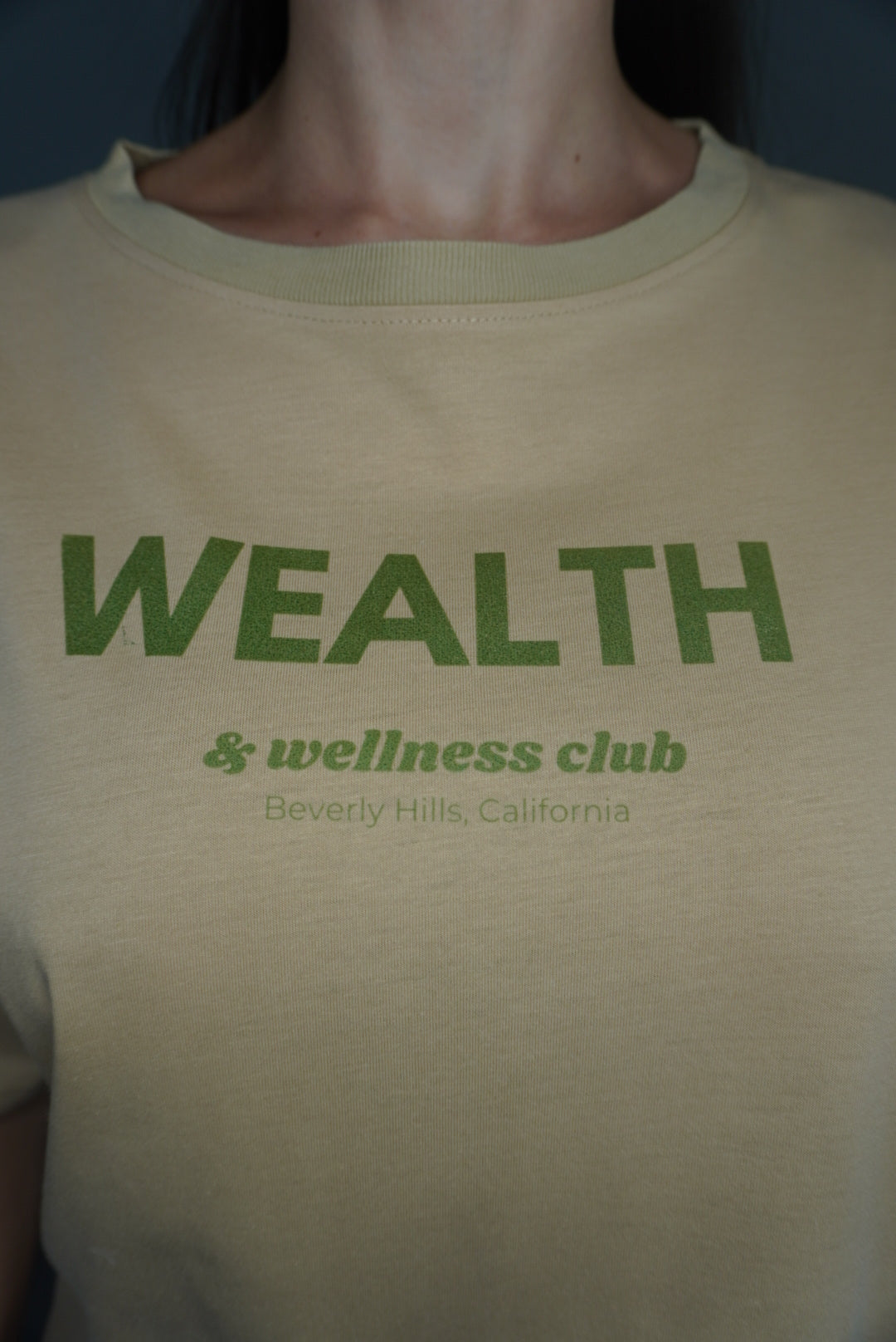 Wealth & Wellness Oversized Tan T-Shirt