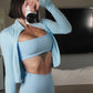 Sculpt Form Jacket in Sky Blue Glaze ButterGlove™