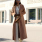 Brown Cashmere Wool Trench Coat