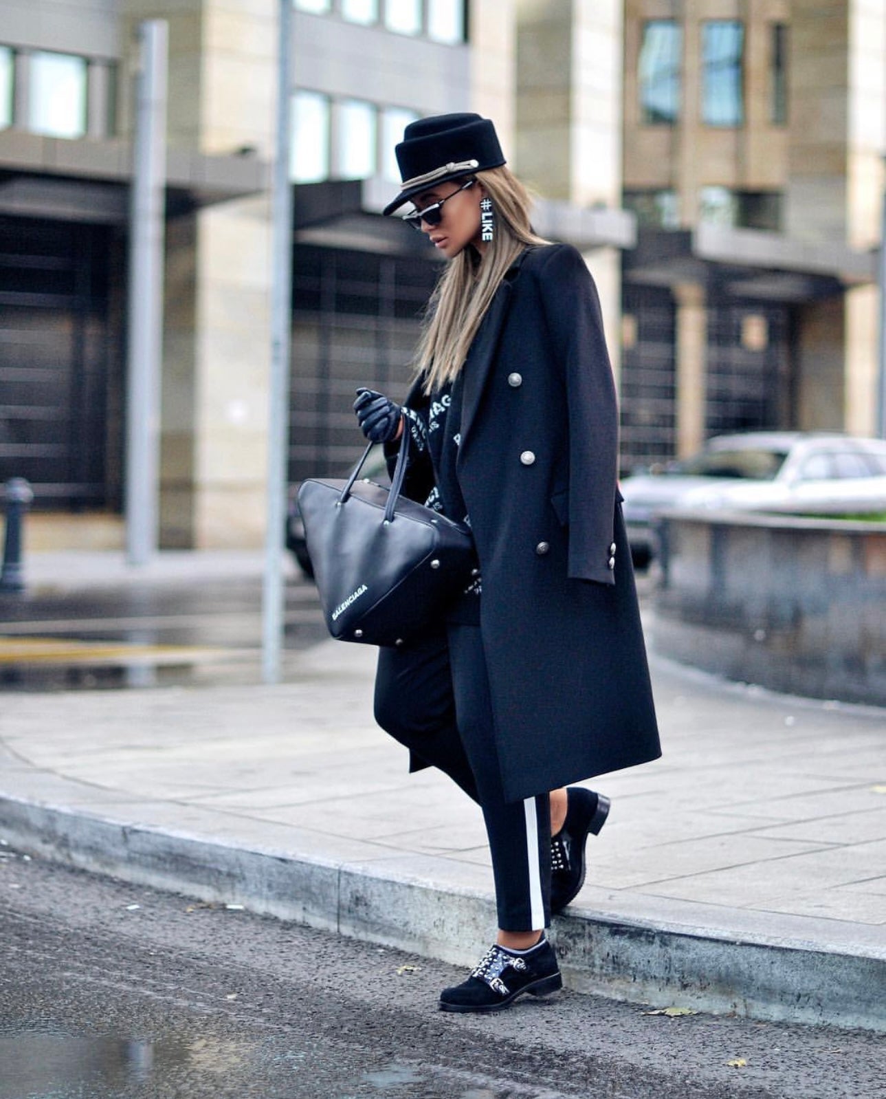 Black and Gold Trench Coat