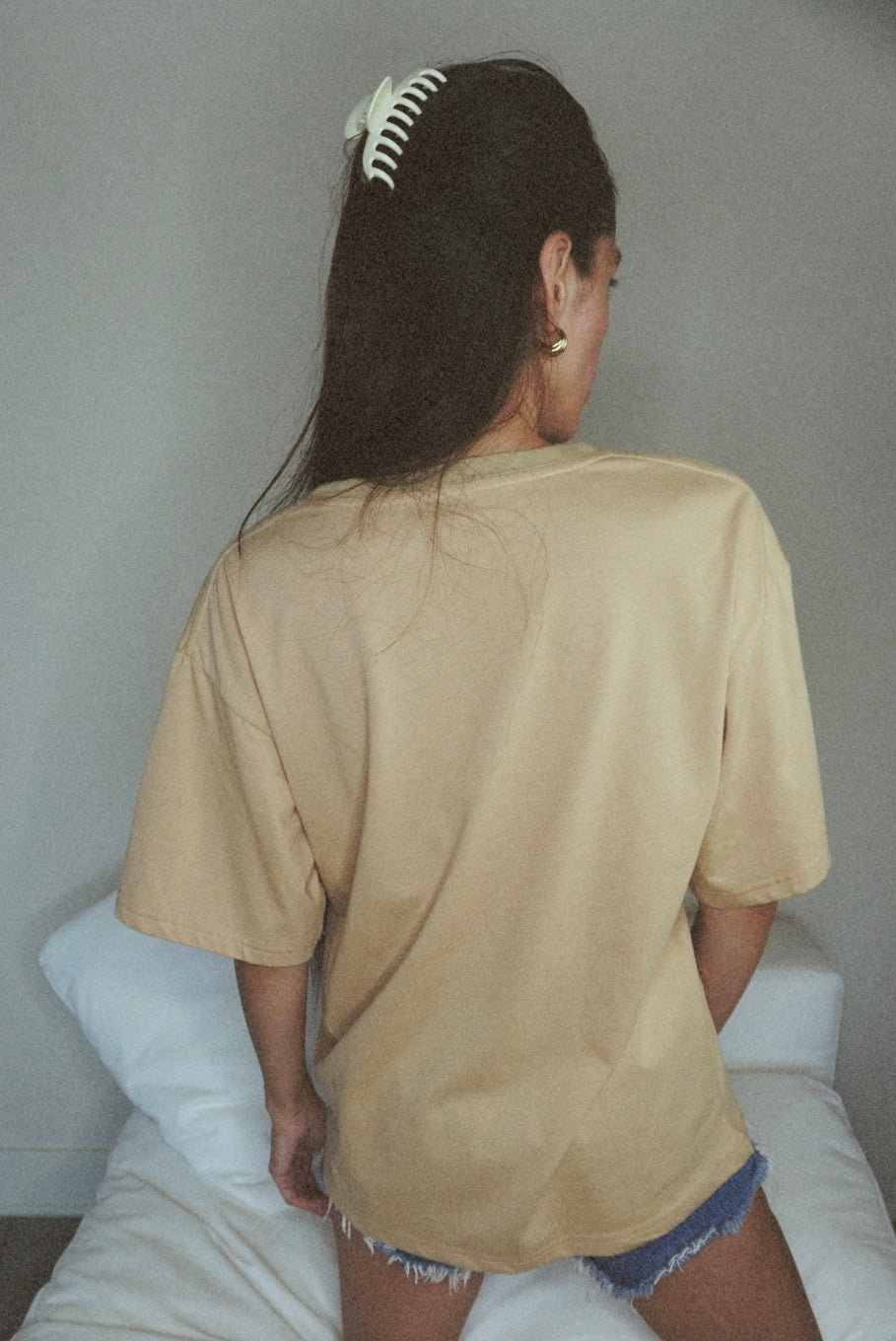 Wealth & Wellness Oversized Tan T-Shirt