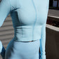 Sculpt Form Jacket in Sky Blue Glaze ButterGlove™