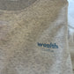 Wealth & Wellness Club Baby Gray Blue Crewneck Sweatshirt