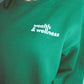 Wealth & Wellness Club Kelly Green Oversized Crewneck Sweatshirt