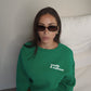 Wealth & Wellness Club Kelly Green Oversized Crewneck Sweatshirt