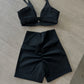 Lift Push Up Bra and Shorts 2 Piece Black ButterGlove™