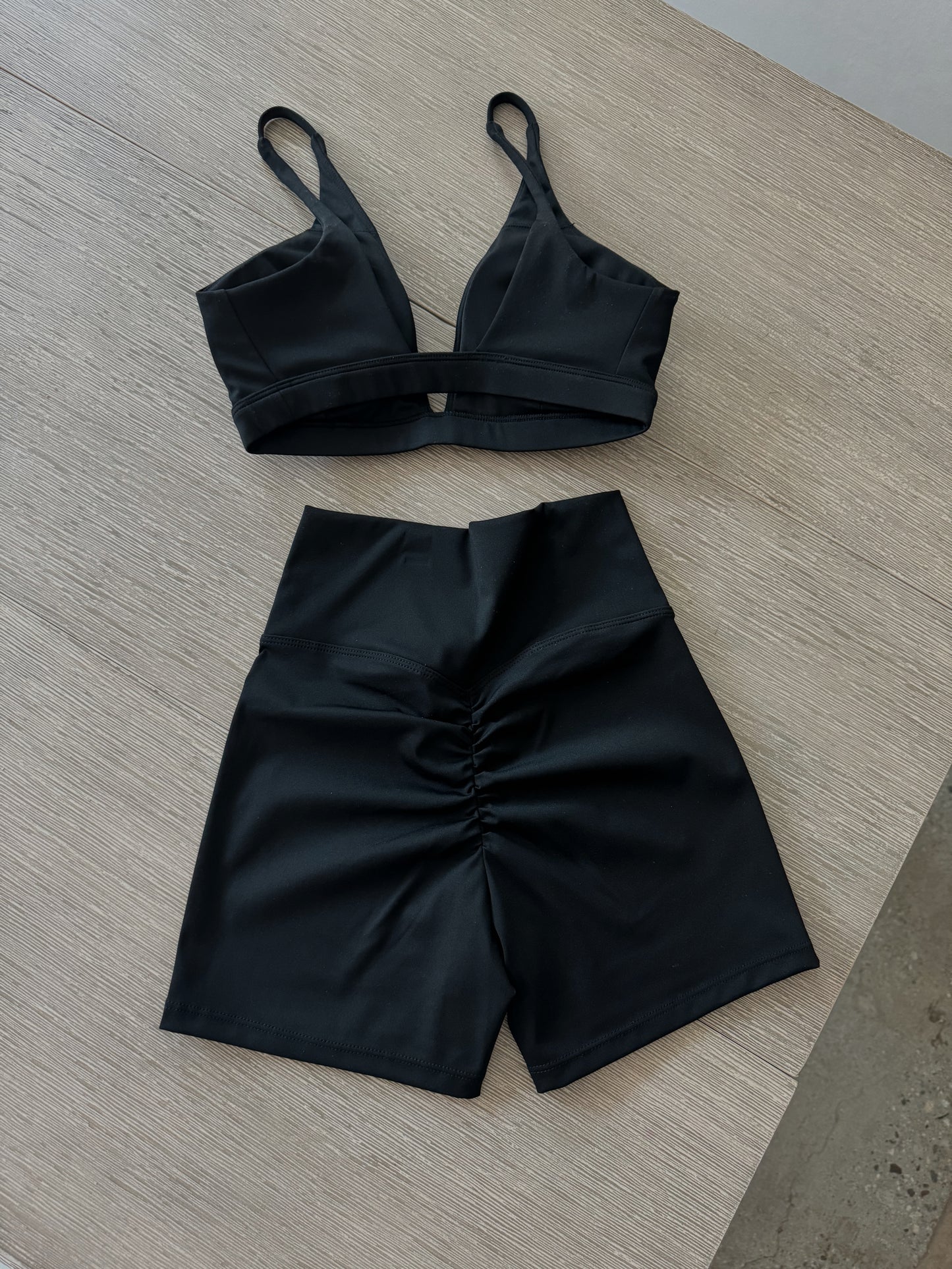 Lift Push Up Bra and Shorts 2 Piece Black ButterGlove™