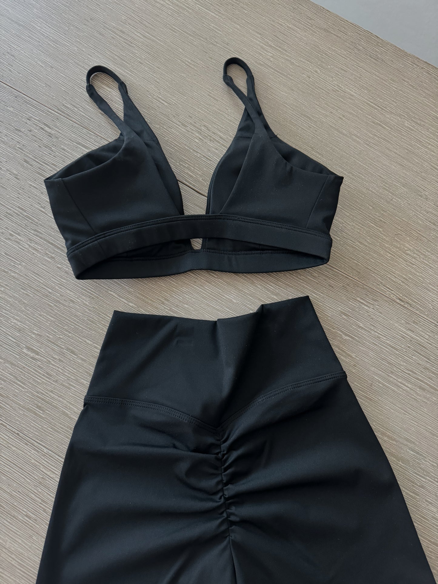 Lift Push Up Bra and Shorts 2 Piece Black ButterGlove™