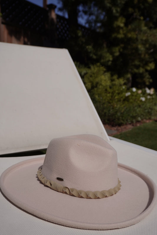 Handmade fedora Tan Wool Hat