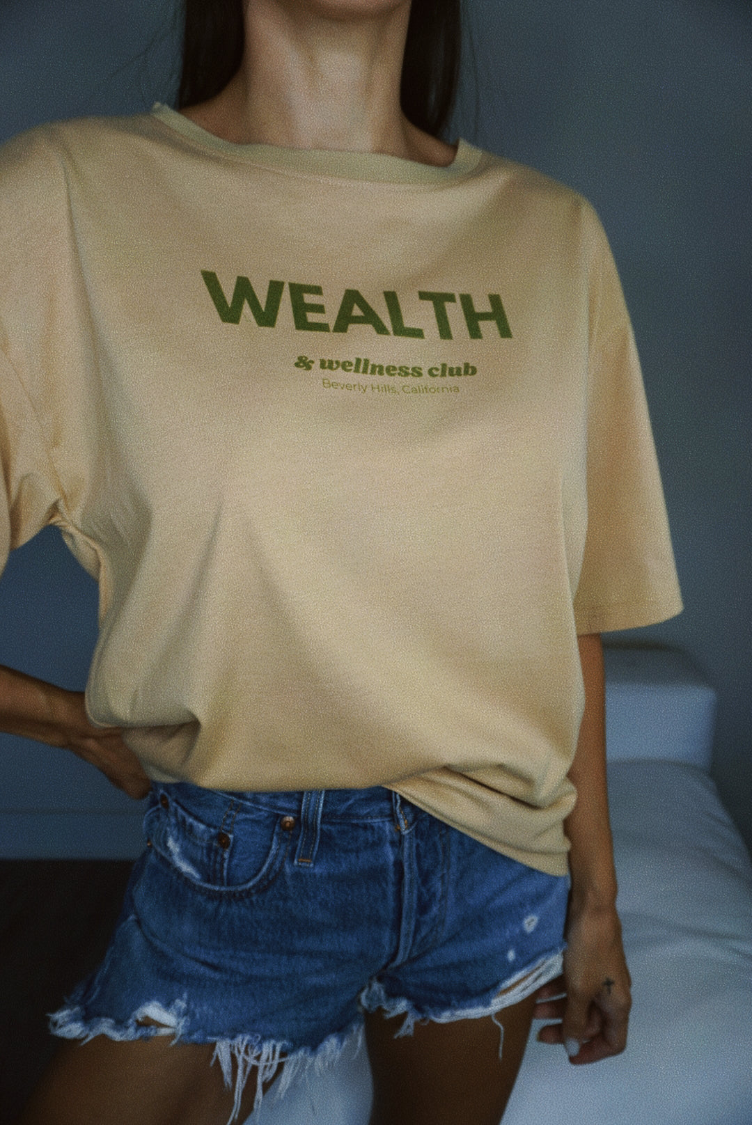 Wealth & Wellness Oversized Tan T-Shirt