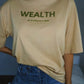 Wealth & Wellness Oversized Tan T-Shirt