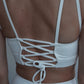 Bel Air Sporty Corset Pure White RibbedButterGlove™