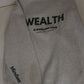 Wealth & Wellness Grey and Dark Green Oversized Crewneck Sweatshirt
