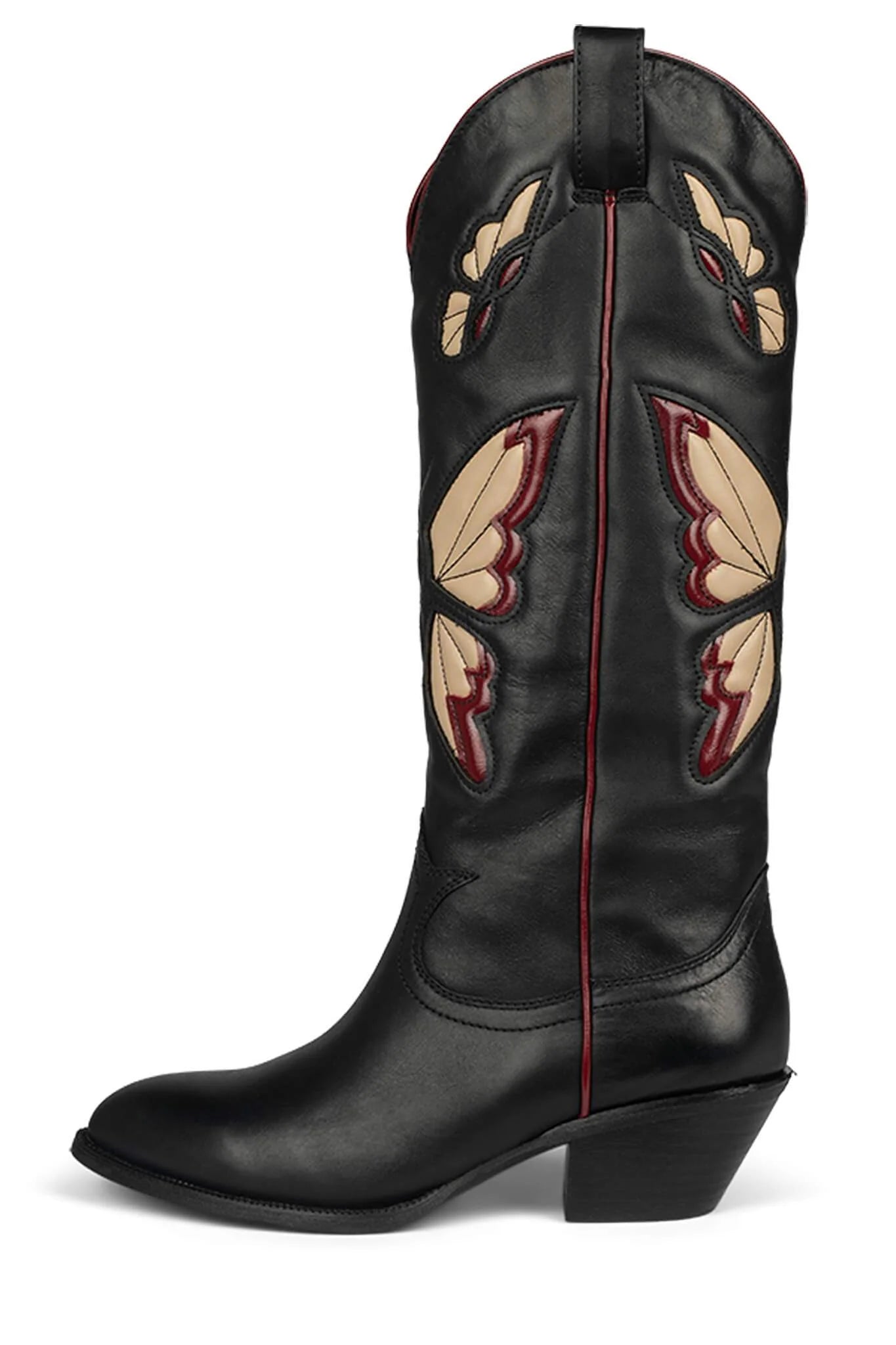 Butterfly Cowgirl boots Black Red