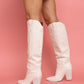 Classic White Heel Cowgirl Boot