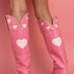 Pink Heart Cowgirl boots