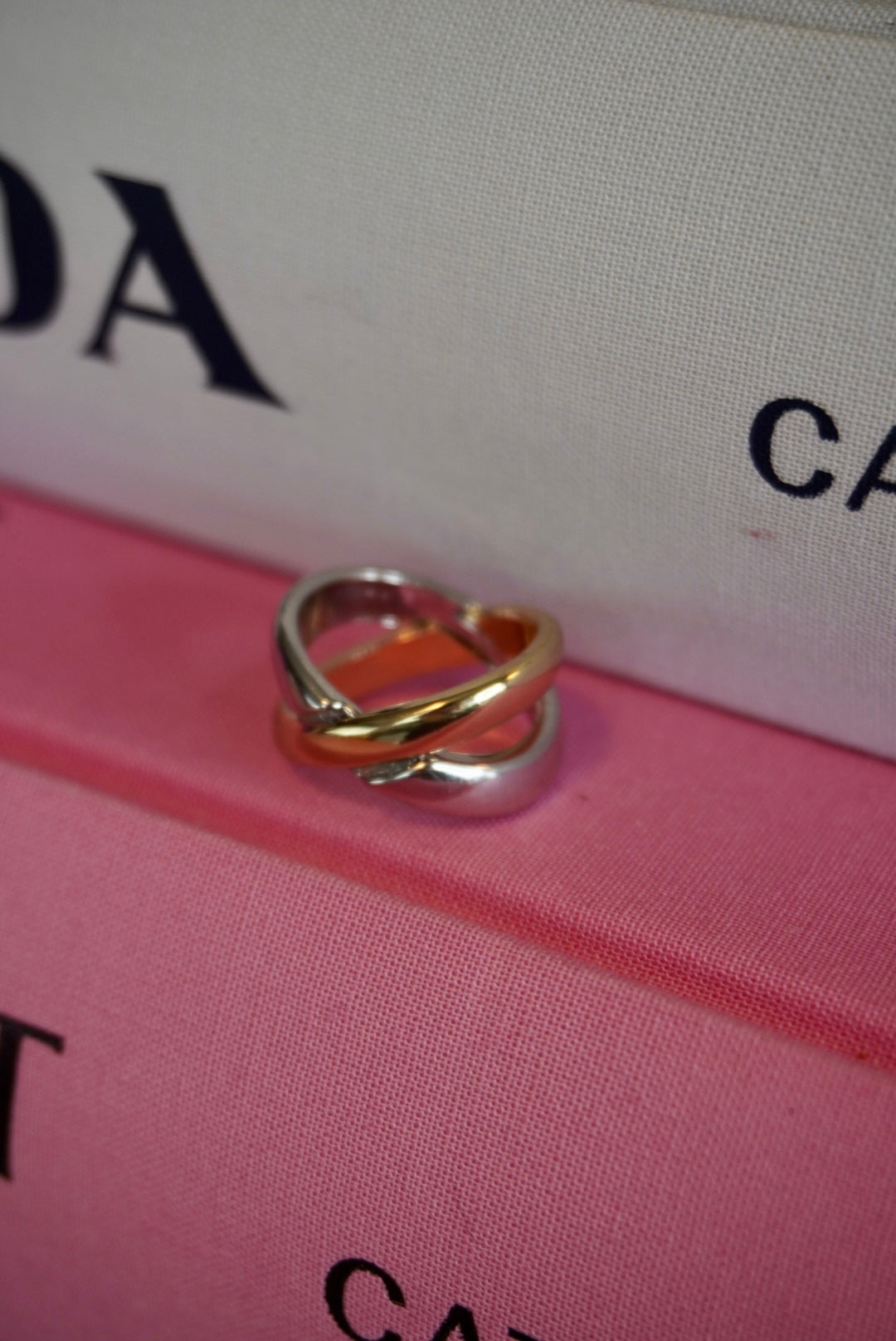 Two Tones Twist Glaze Ring