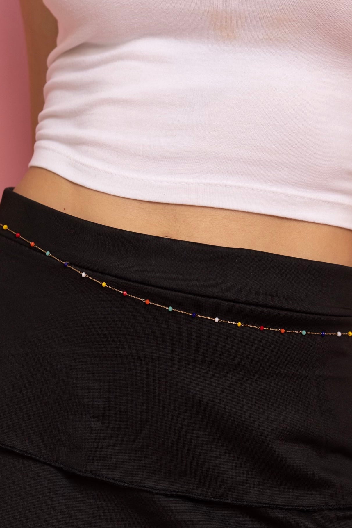 Gold Colorful Waist Stomach Chain