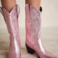 Metallic It Girl Cowboy boots Light Pink