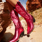Metallic It Girl Cowgirl boots Hot Pink